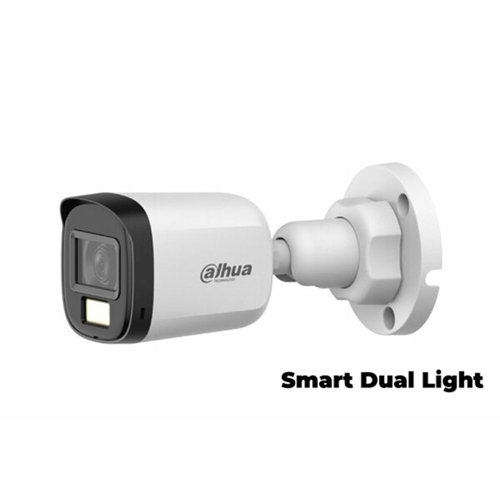 Dahua HAC-B1A21P-U-IL 2MP 3.6mm Akıllı Dual Light Bullet Kamera(30Mt.)