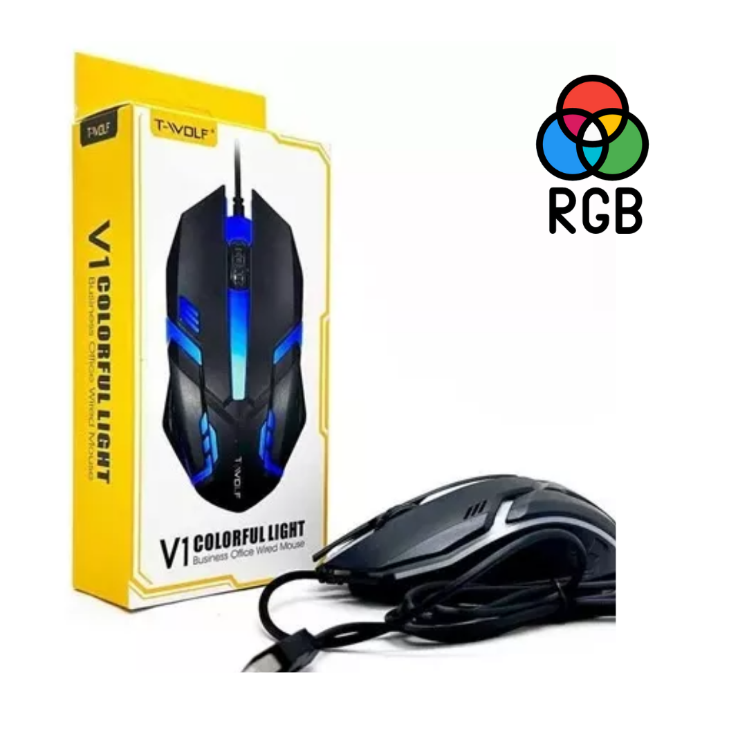 T-WOLF V1 RGB RAİNBOW USB GAMİNG MOUSE