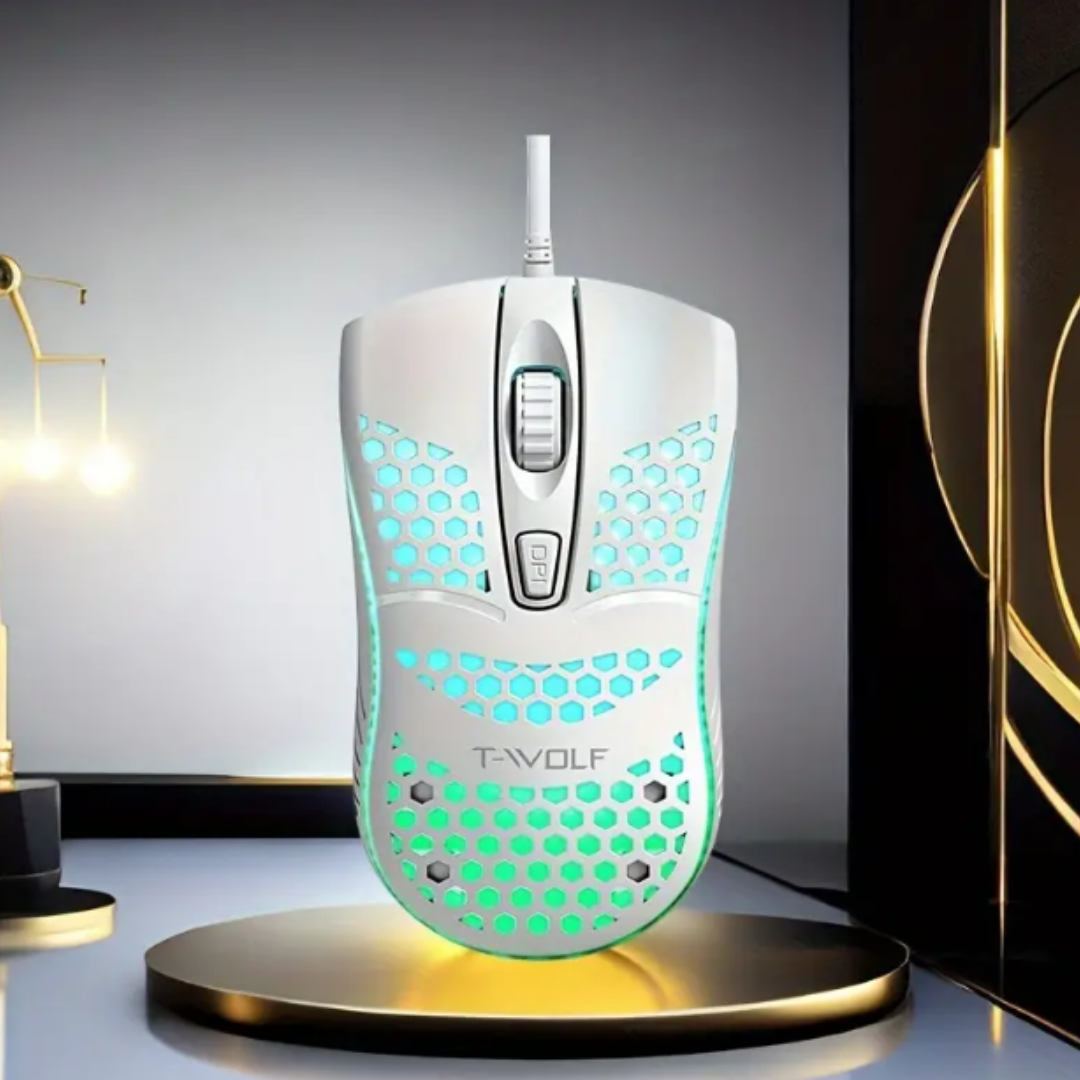 T-WOLF V15 Petekli Rgb Kablolu Gaming Mouse